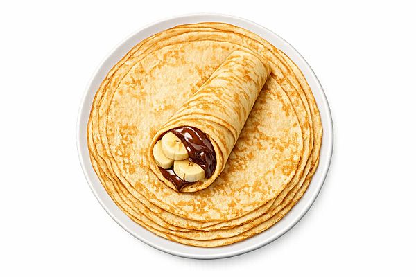 Блинчики с шоколадом и бананом