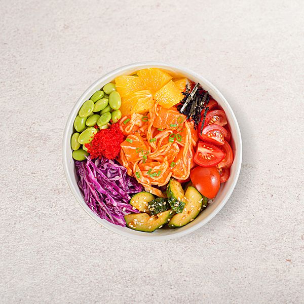 Поке с крабом и лососем (острый)