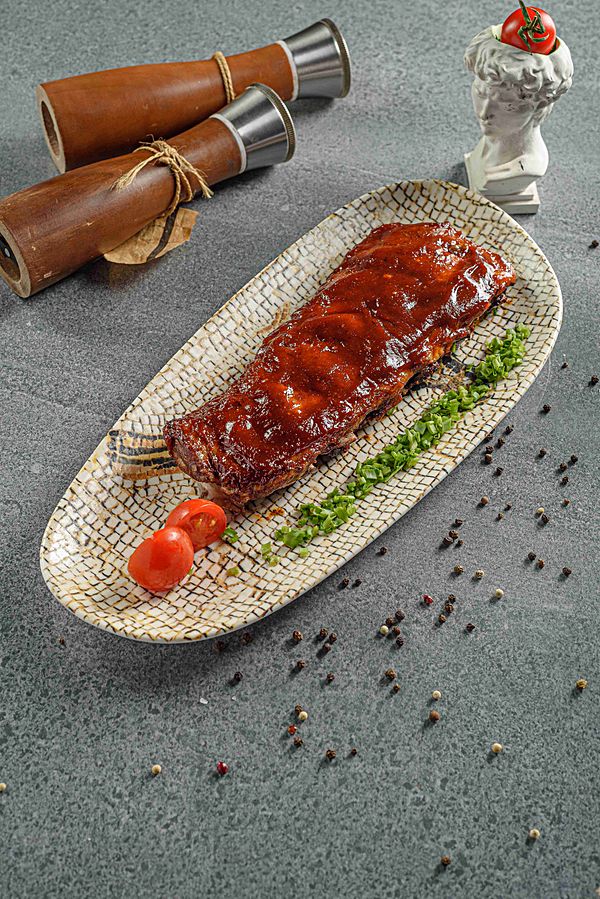 Свиные рёбра с соусом барбекю