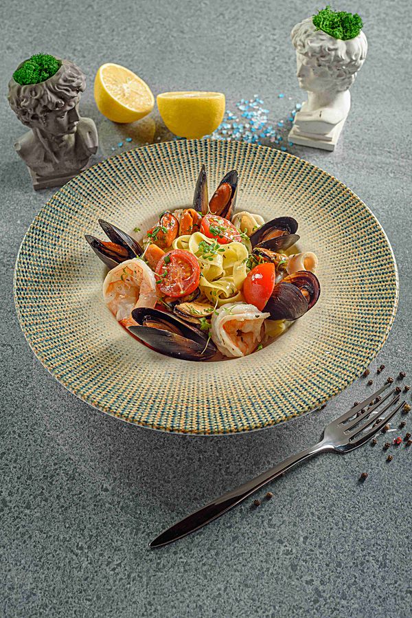 Тальятелле с морепродуктами