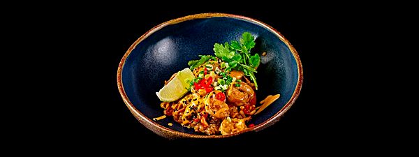 Рис с креветкой и соусом сладкий чили