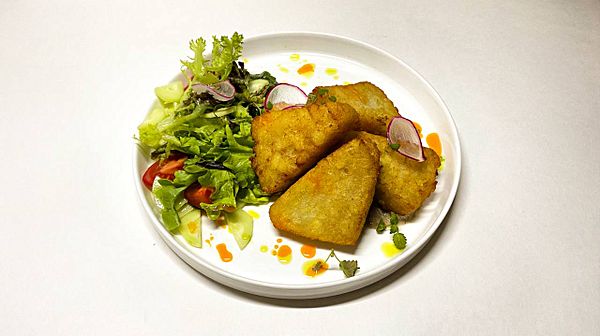 Хашбраун с грибным соусом