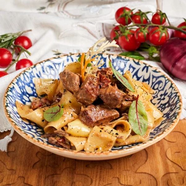 Конина по-Татарски с паппарделле