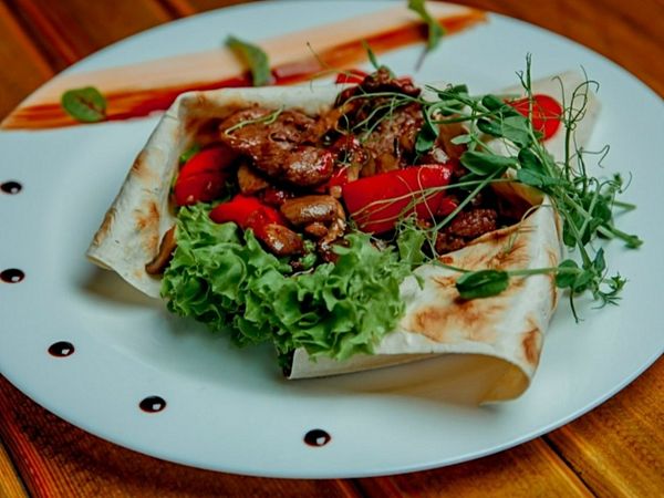 Салат с телятиной (теплый)