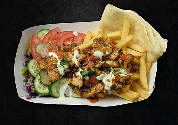 Шаурма на тарелке