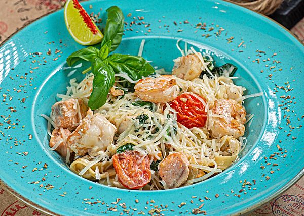 Тальятелле с морепродуктами