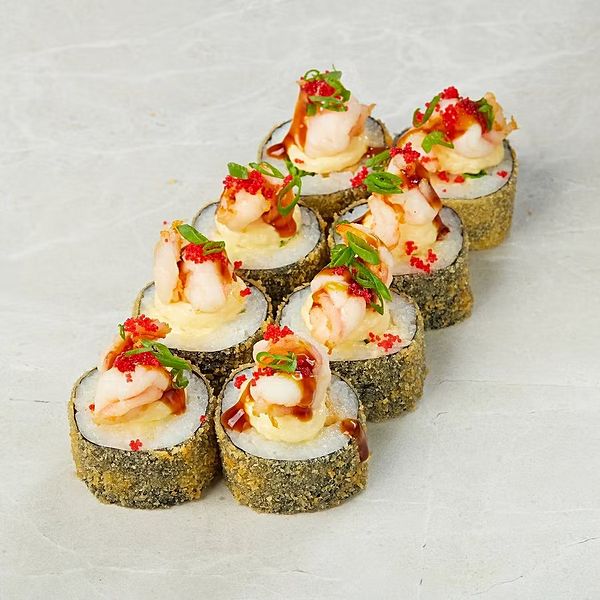 Кранч креветка с соусом из пармезана