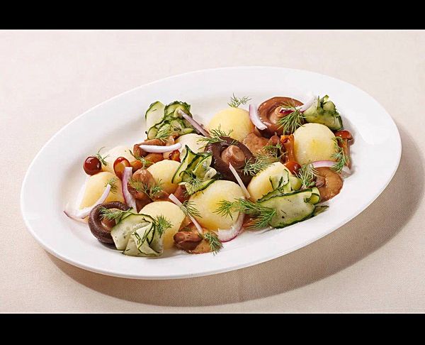 Бочковой картофель с грибами