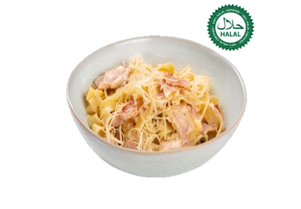 Паста Карбонара с беконом из говядины (Халяль)