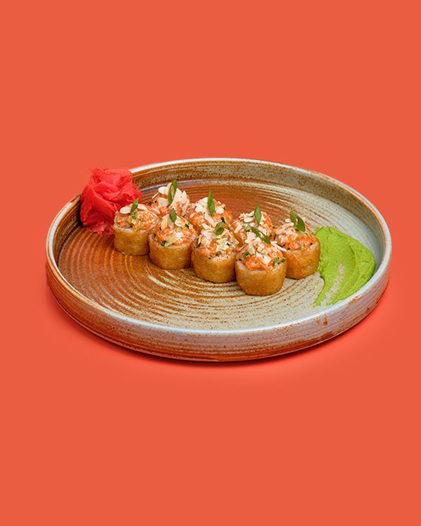 Хрустящий ролл с лососем