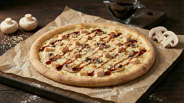 Пицца курица с грибами