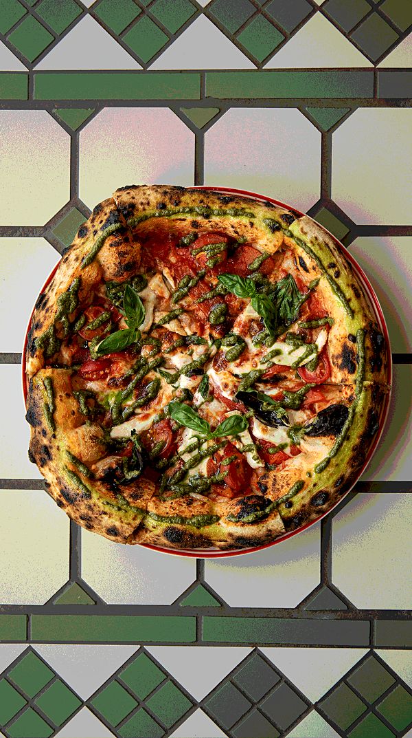 С цыпленком и песто