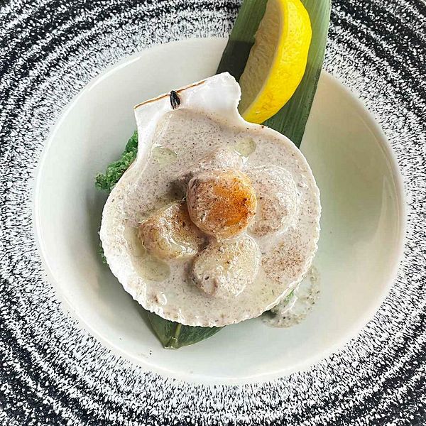 Гребешок запеченный с трюфелем