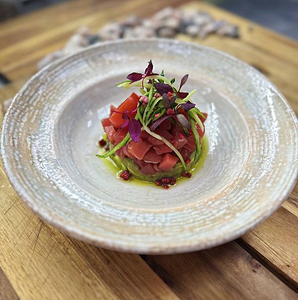 Тартар из тунца в соке цитруса